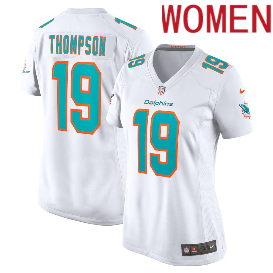 Women Miami Dolphins #19 Skylar Thompson Nike White Game Player NFL Jersey->women nfl jersey->Women Jersey